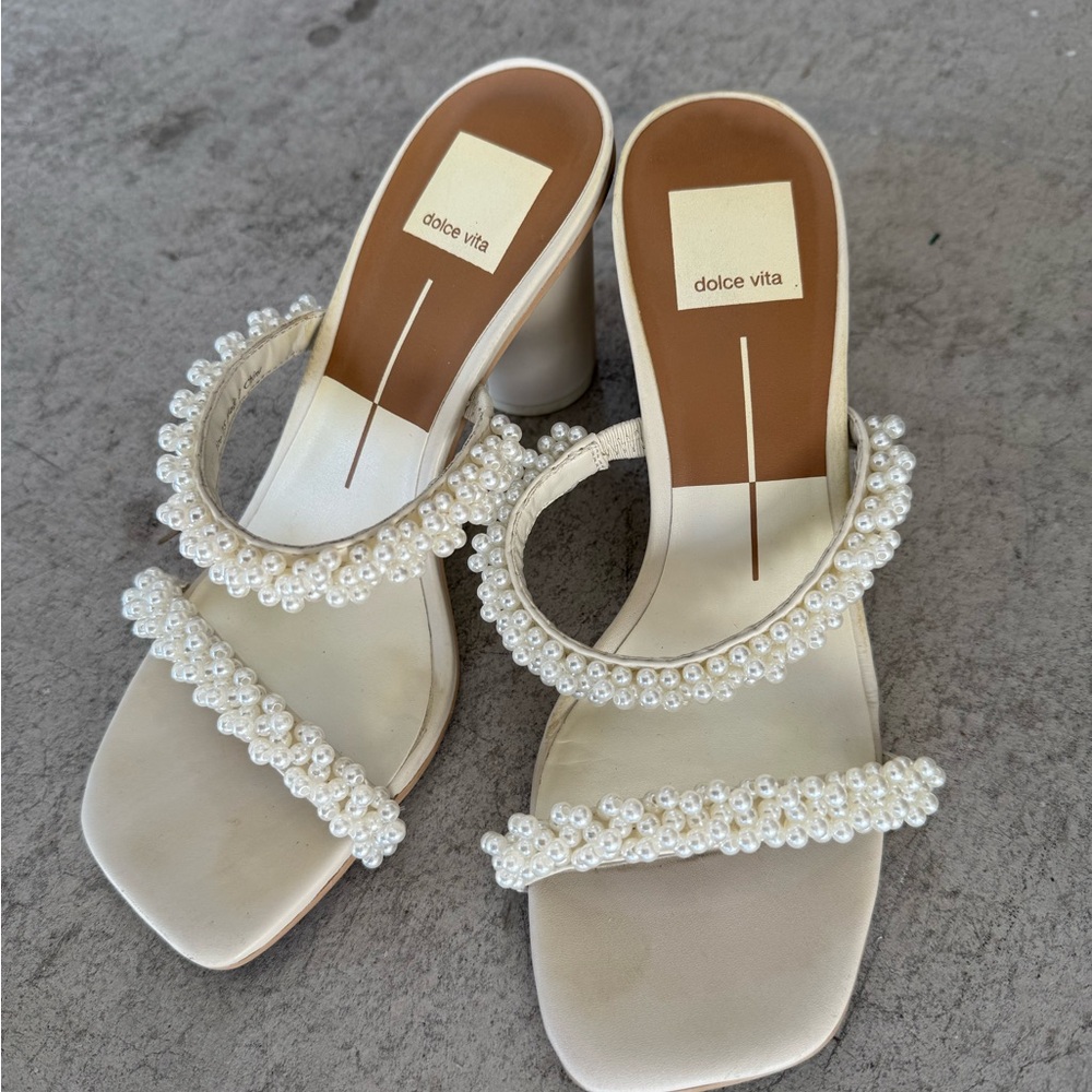 Dolce Vita Pearl Embellished Heels
